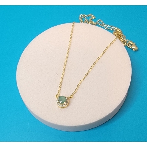 New Rachel Zoe Lab Created Emerald Necklace - Picture 2 of 6
